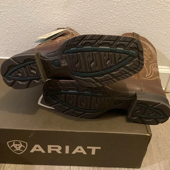 Brand new never been worn Ariat safety toe boots with original box.
